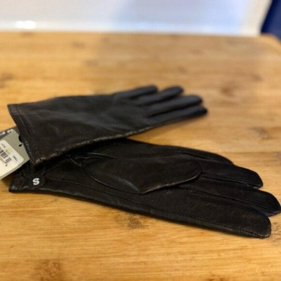 Black leather gloves with Thinsulate - NWT - Picture 14 of 16